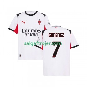 AC Milan Santiago Gimenez 7 Fodboldtrøjer Udebanesæt 2025/26 Kort ærmer